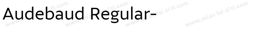 Audebaud Regular字体转换